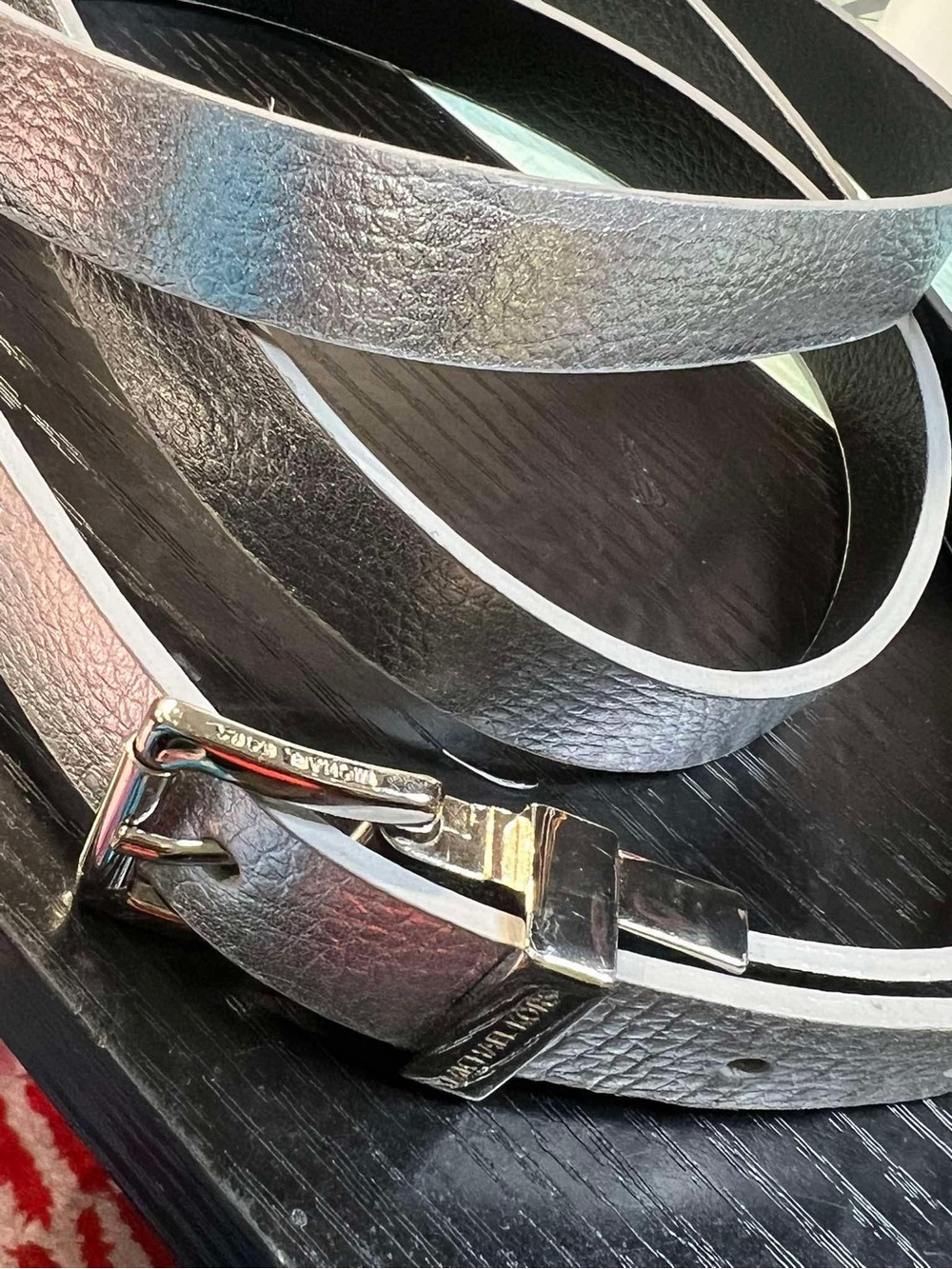 Michael kors wrap metallic belt